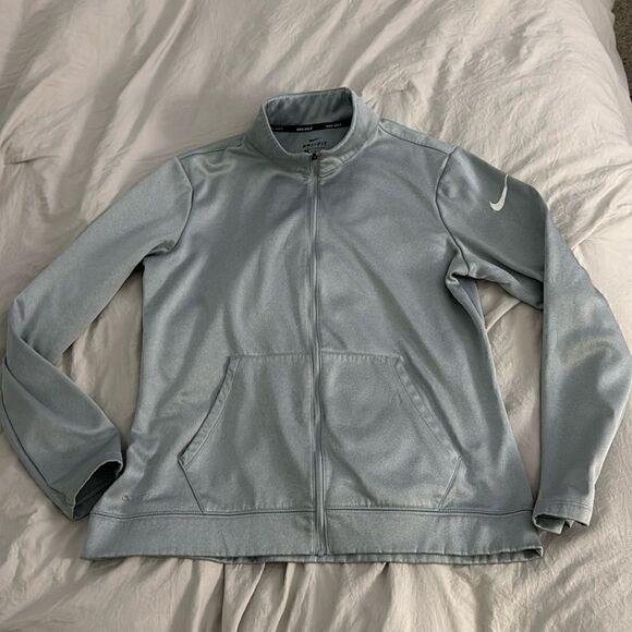 Nike Dri-Fit Golf Women's Grey Full Zip-Up Jacket Medium - Picture 1 of 6